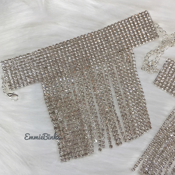 New Luxe Crystal Fringe Tassel Anklet - Picture 5 of 16